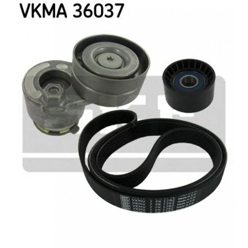 VKMA 36037 SKF Комплект поликлинових ременів (з роликами)